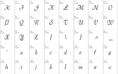 Menuet script Regular