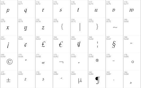 Menuet script Regular