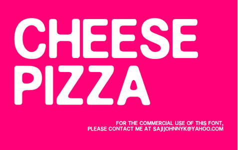CHEESE PIZZA font