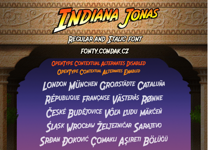 Indiana Jonas font