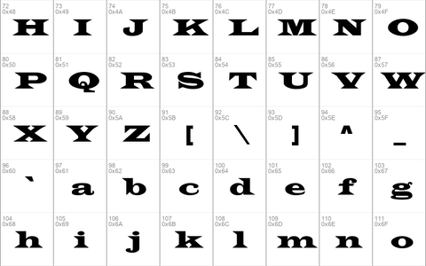 Latin Wide font