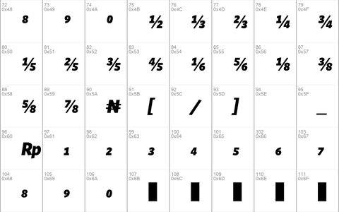 WhitneyNumeric BlackItalic