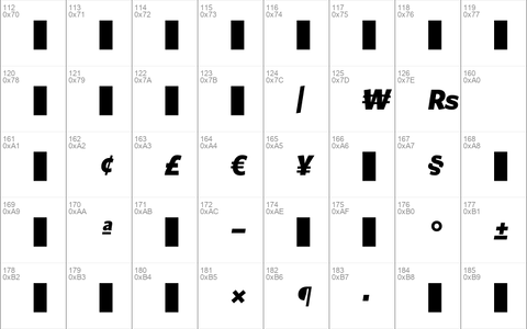 WhitneyNumeric BlackItalic