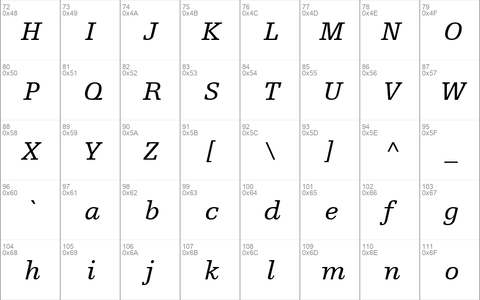 EgyptienneF56 RomanItalic