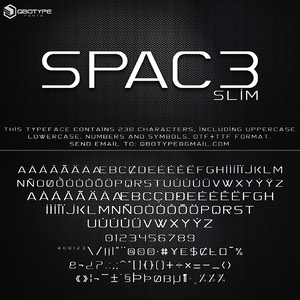 Spac3 tech font