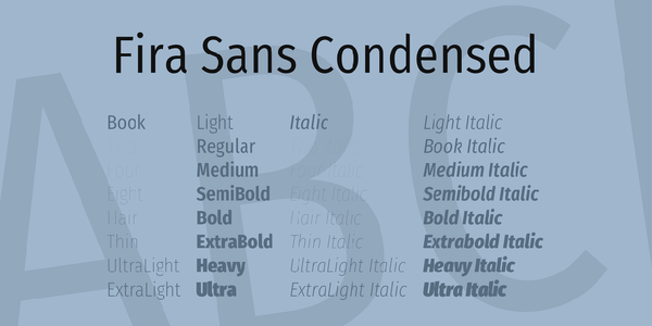 Fira Sans Condensed font
