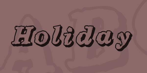 Holiday font