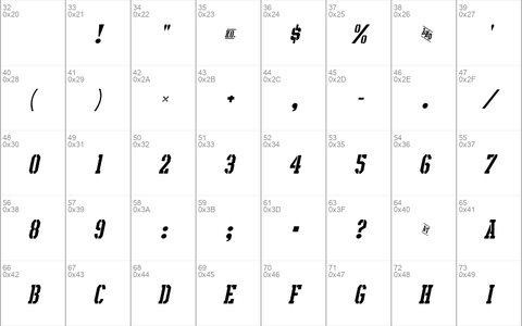 Intramural Stencil Italic JL