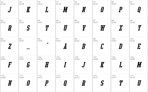 Intramural Stencil Italic JL