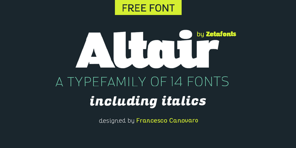 Altair Ultra font