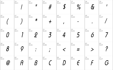 UniqueCondensed Oblique