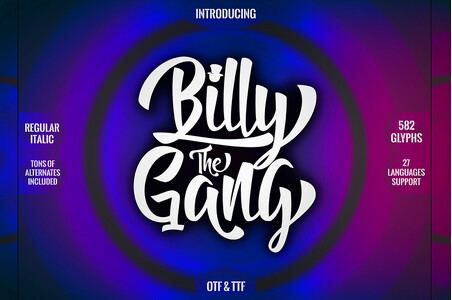 Billy The Gang font