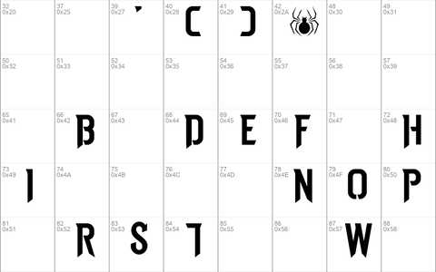 THE SPIDERS WEBFONT