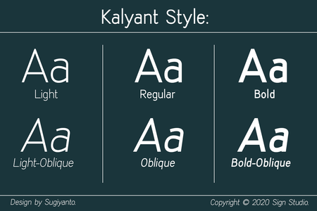 Kalyant Demo font