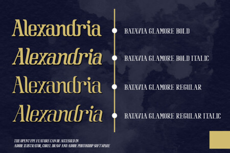 Batavia Glamore BOLD font