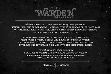 Warden Typeface Rough font