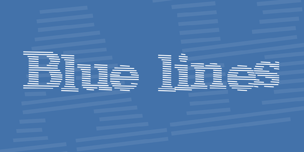 Blue lines font