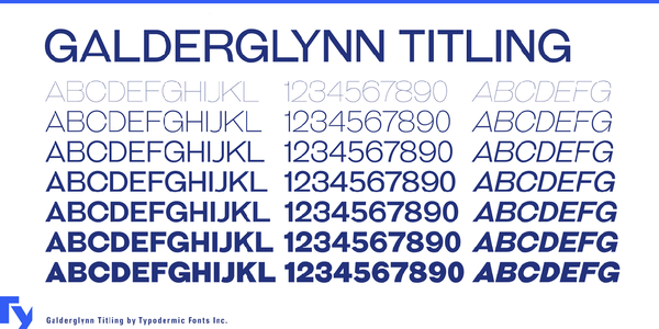 Galderglynn Titling font