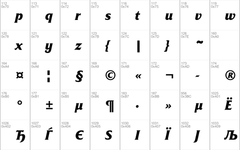 FrizQuadrataC Bold Italic