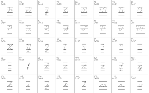 DMOBCursiveDotLine Regular