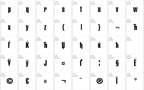 AGLettericaExtraCompressed Roman