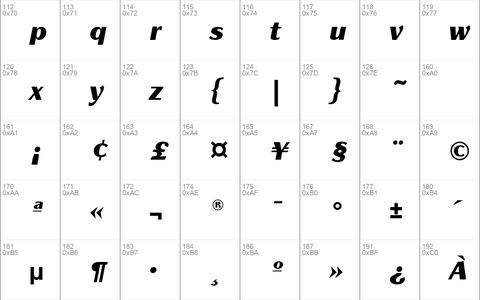 PanacheEF-BlackItalic Regular