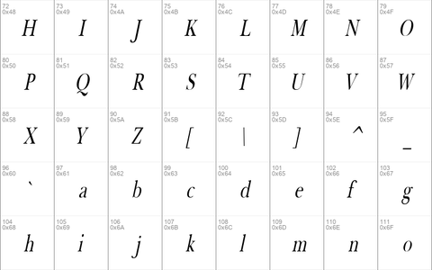 BaskertonCondensedSW Italic