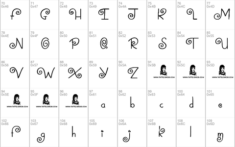 Swirly Tops font