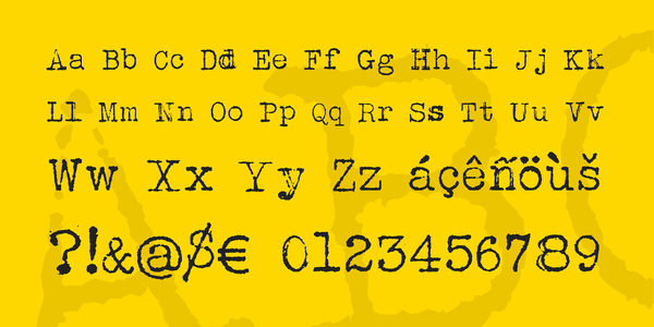 USIS 1949 font