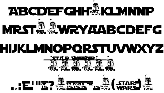 Star Jedi Logo DoubleLine1 font
