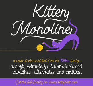 Kitten Monoline font