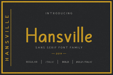 Hansville font