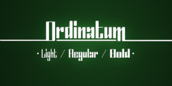 Ordinatum Bold font