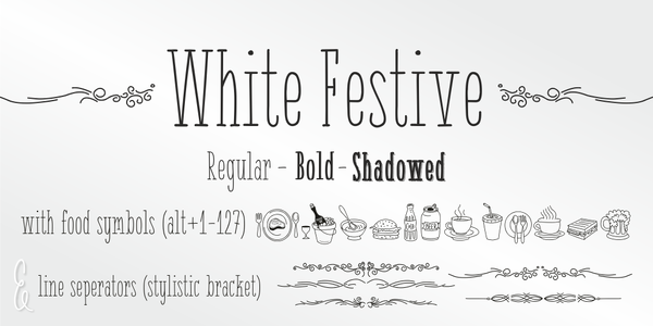 White Festive Shadow Demo font