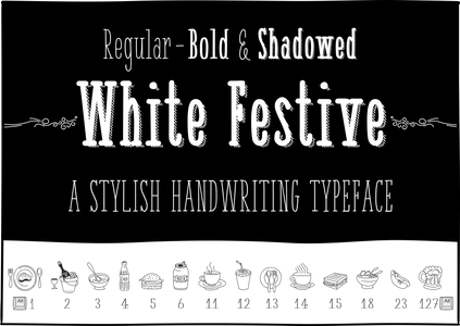 White Festive Shadow Demo font