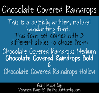 ChocolateCoveredRaindrops font