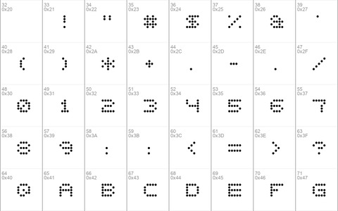 5x5 Dots Outline