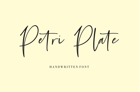 Petri Plate font