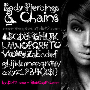 Body Piercing & Chains font