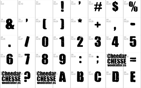 Cheedar Cheese font