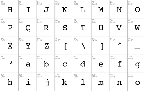 NTCourierVK/Cyrillic font