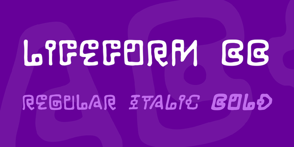 LifeForm BB font