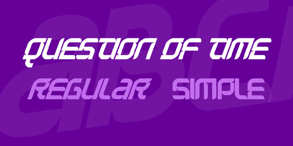 Question of time font