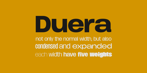 Duera PERSONAL USE Condensed font