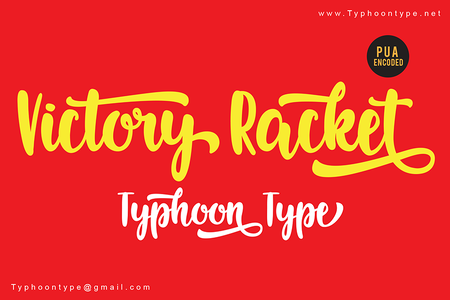 Victory Racket - Personal Use font