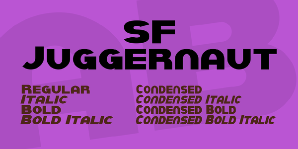 SF Juggernaut font