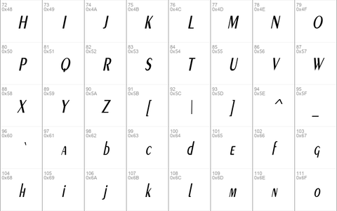 PenwinCondensed Oblique