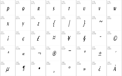 PenwinCondensed Oblique