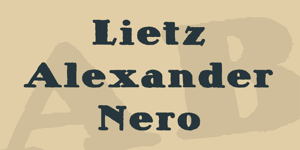 Lietz Alexander Nero font