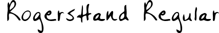 RogersHand Regular font - handwriting-markerrogershand-regular.ttf